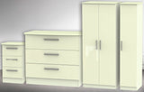 Knightsbridge 3 Drawer Bedside, 3 Drawer Chest of Drawers & 3 Door Triple Wardrobe
