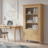 Saxon 1 Door 1 Drawer Glazed Bookcase