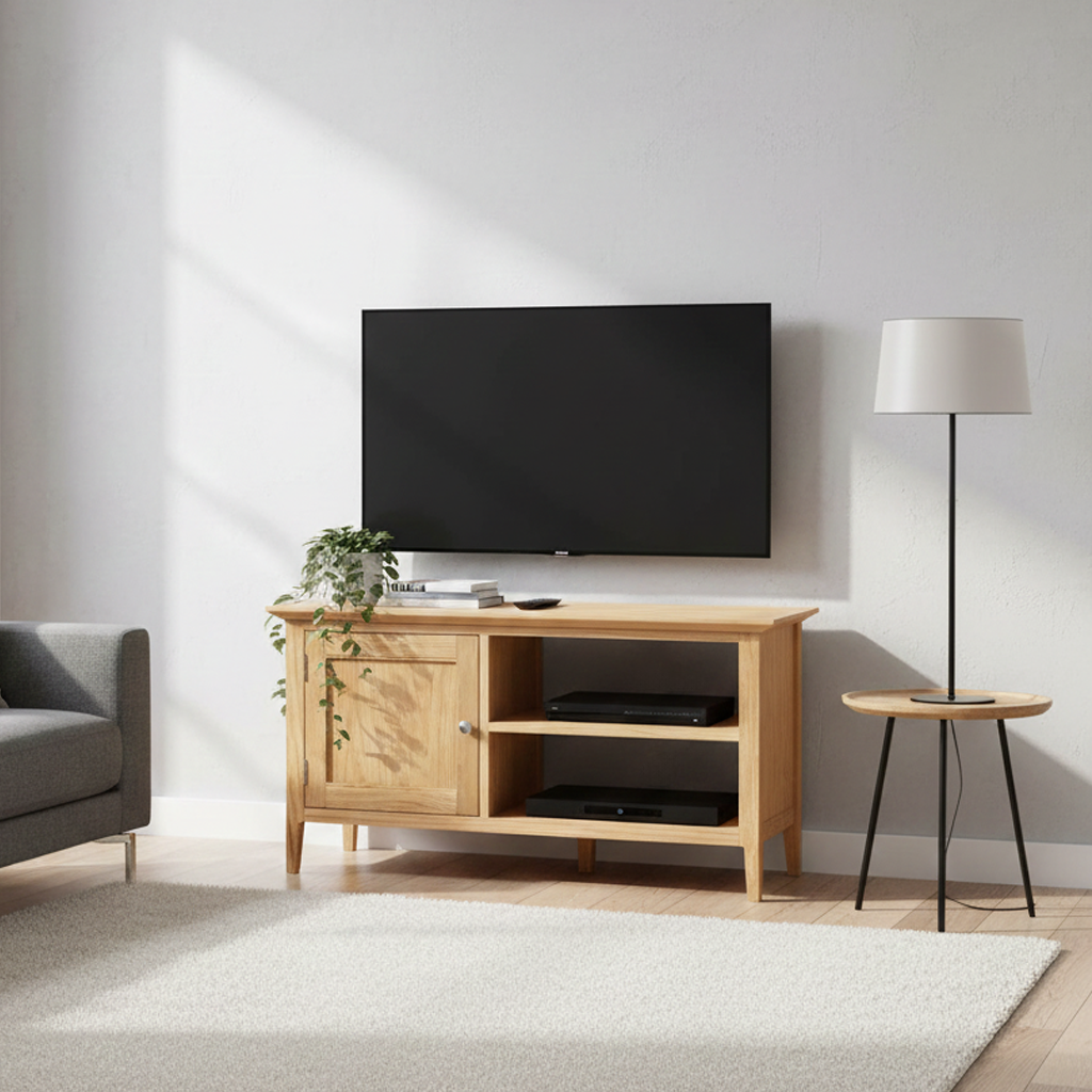 Saxon 1 Door Open Shelf TV Unit