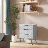 Harlequin 3 Drawer Midi Chest with Black Hairpin Legs