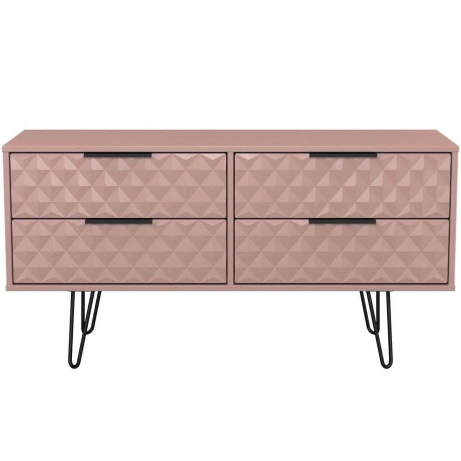 Harlequin 4 Drawer Bed Box with Black Hairpin Legs