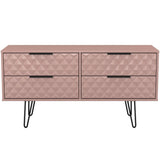 Harlequin 4 Drawer Bed Box with Black Hairpin Legs