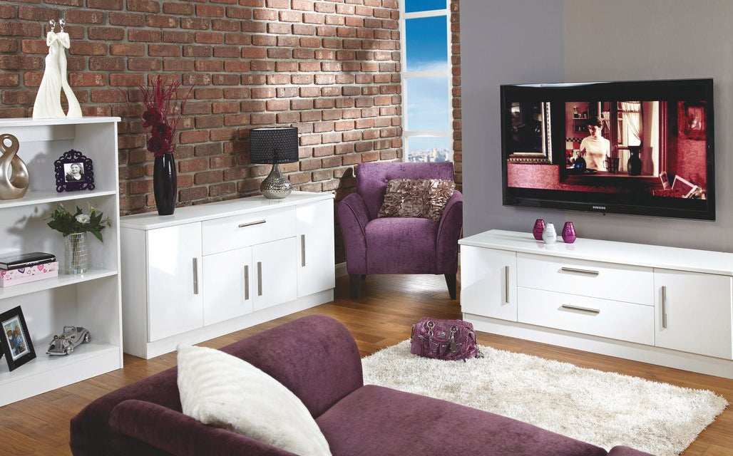 Knightsbridge Wide 2 Door 2 Drawer TV Unit