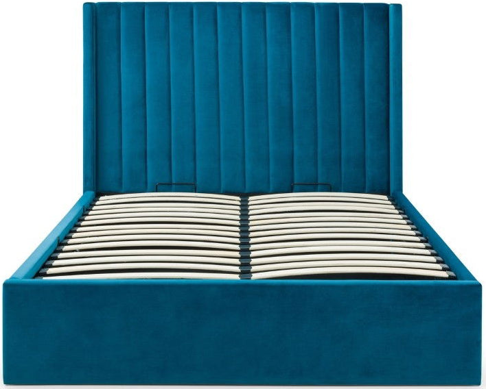 Langham Scalloped Headboard Storage Bed Frame
