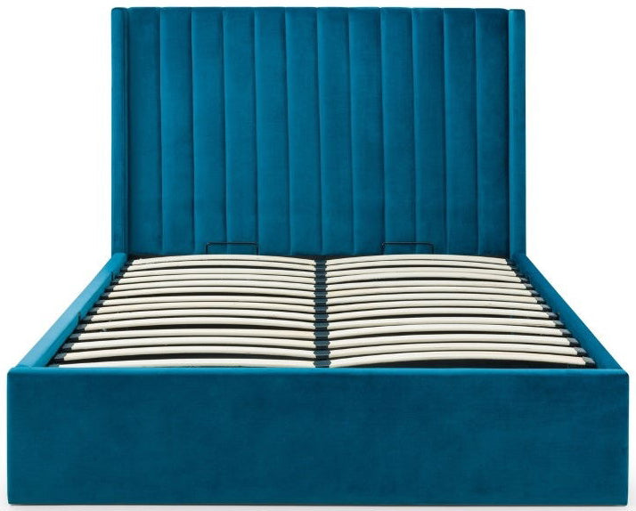 Langham Scalloped Headboard Storage Bed Frame