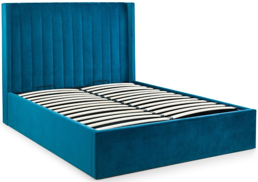 Langham Scalloped Headboard Storage Bed Frame