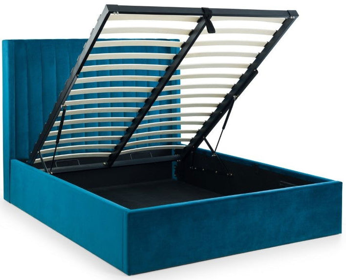 Langham Scalloped Headboard Storage Bed Frame