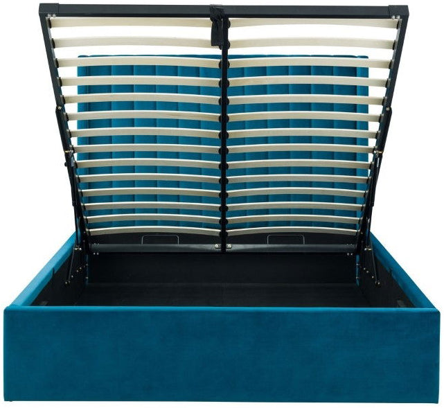 Langham Scalloped Headboard Storage Bed Frame