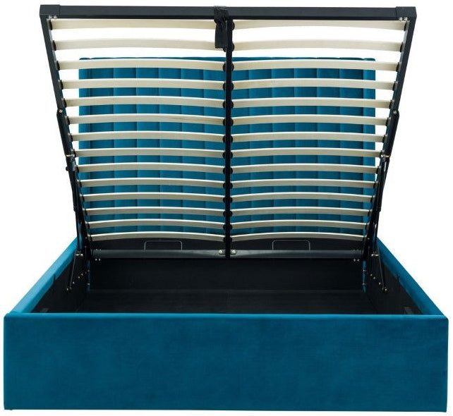 Langham Scalloped Headboard Storage Bed Frame