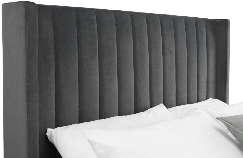 Langham Scalloped Headboard Storage Bed Frame