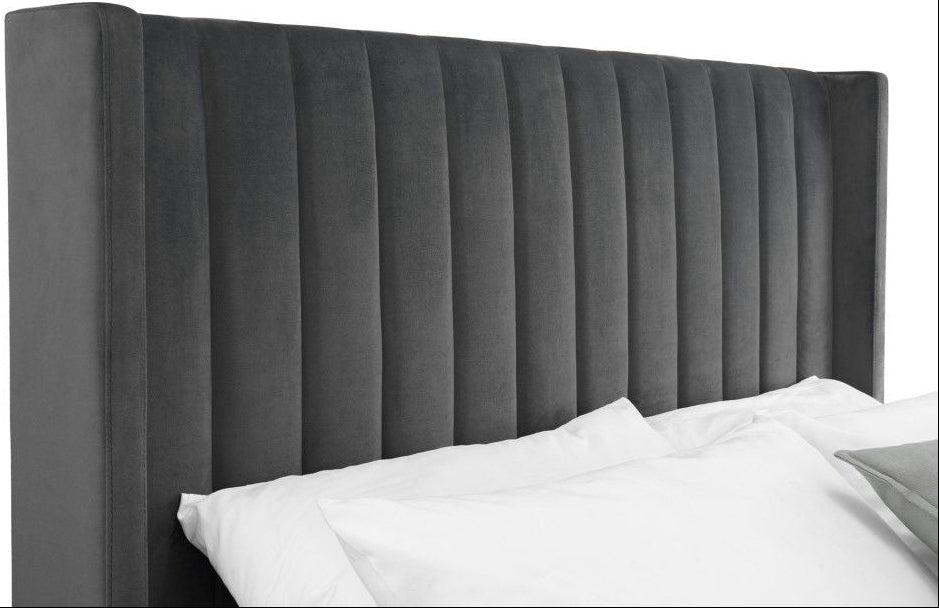 Langham Scalloped Headboard Storage Bed Frame