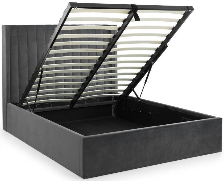 Langham Scalloped Headboard Storage Bed Frame