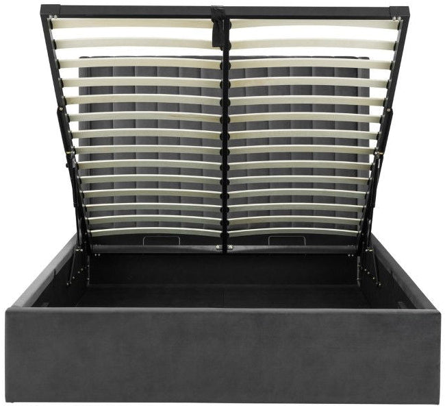 Langham Scalloped Headboard Storage Bed Frame