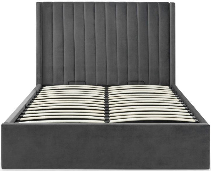 Langham Scalloped Headboard Storage Bed Frame