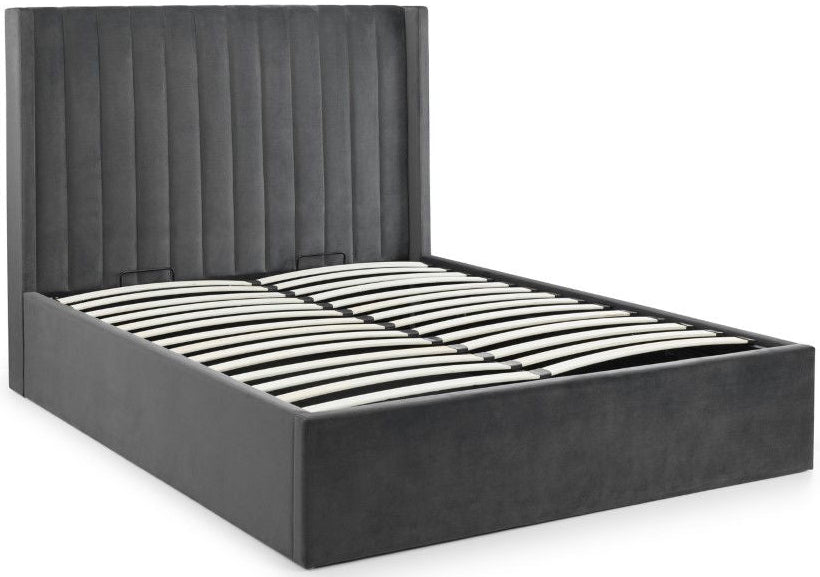 Langham Scalloped Headboard Storage Bed Frame