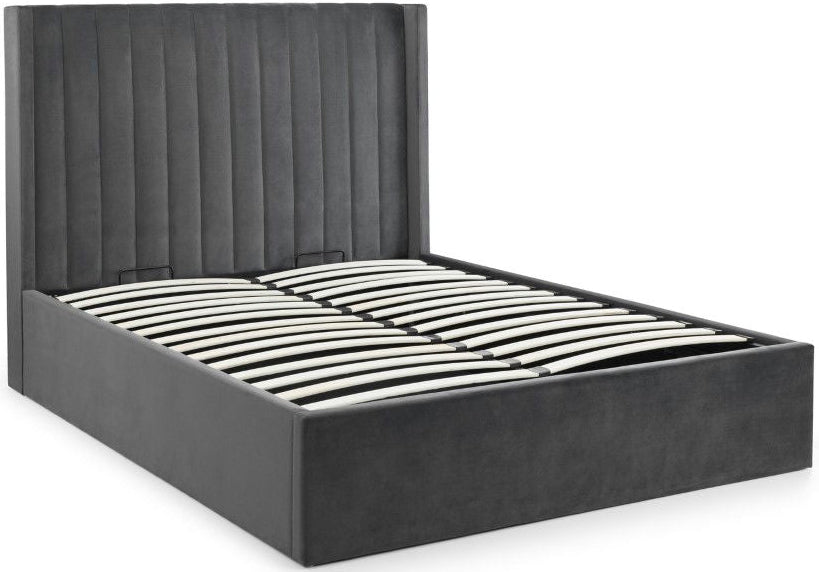 Langham Scalloped Headboard Storage Bed Frame