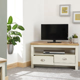 Lancaster 2 Drawer Corner TV Unit