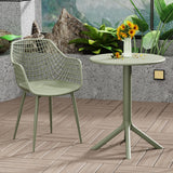 Rimini Lattice Calico 3 Piece Garden Bistro Table and Chairs