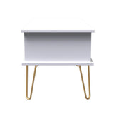 Linear 1 Drawer 1 Shelf Coffee Table with Gold Hairpin Legs