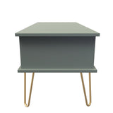 Linear 1 Drawer 1 Shelf Coffee Table with Gold Hairpin Legs