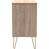 Linear 3 Drawer Open Shelf TV Unit with Gold Hairpin Legs