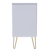 Linear 3 Drawer Open Shelf TV Unit with Gold Hairpin Legs