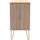 Linear 3 Drawer Open Shelf TV Unit with Gold Hairpin Legs