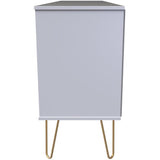 Linear 6 Drawer Open Shelf TV Unit with Gold Hairpin Legs