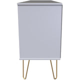 Linear 6 Drawer Open Shelf TV Unit with Gold Hairpin Legs