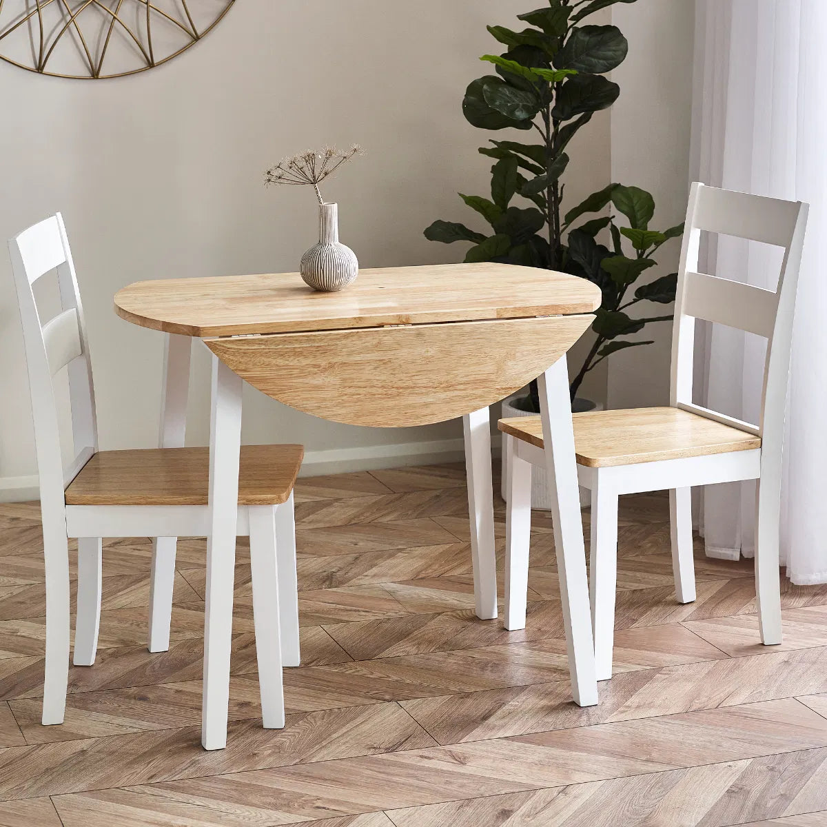 Linwood Round Dropleaf Extendable Dining Table