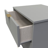 Linear 2 Drawer Bedside Cabinet with Hairpin Legs