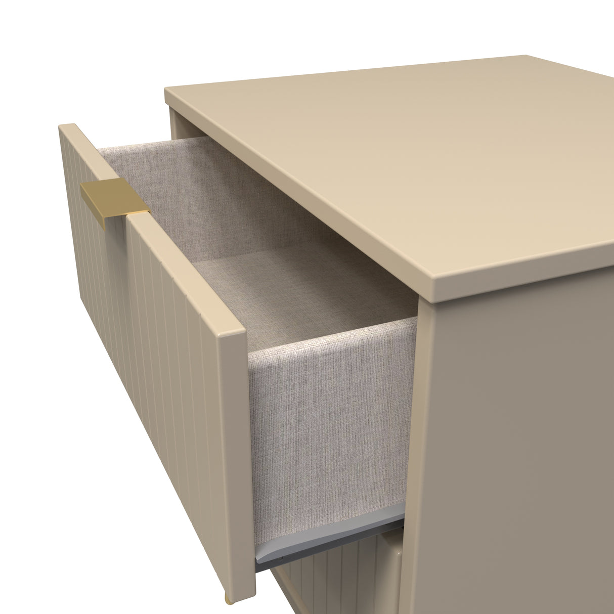 Linear 2 Drawer Bedside Cabinet with Hairpin Legs