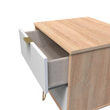 Linear 2 Drawer Bedside Cabinet with Hairpin Legs