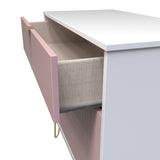 Linear 3 Drawer Chest with Gold Hairpin Legs