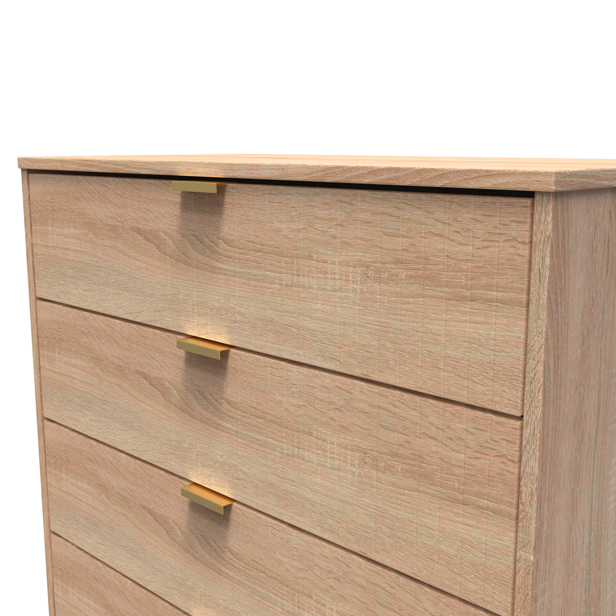 Linear 4 Drawer Chest with Gold Hairpin Legs