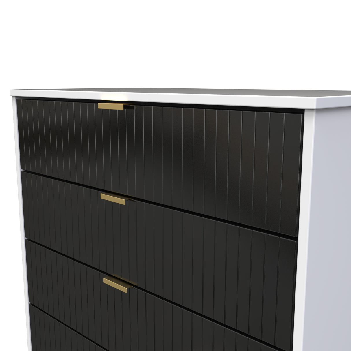 Linear 4 Drawer Chest with Gold Hairpin Legs