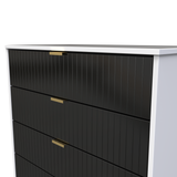 Linear 4 Drawer Chest with Gold Hairpin Legs