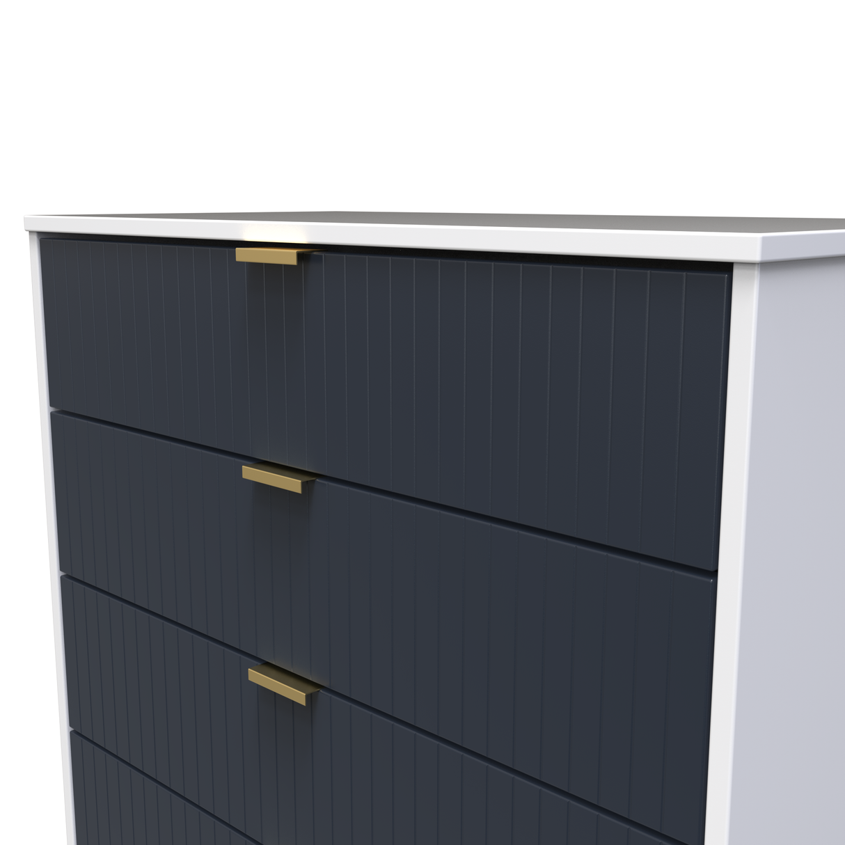 Linear 4 Drawer Chest with Gold Hairpin Legs