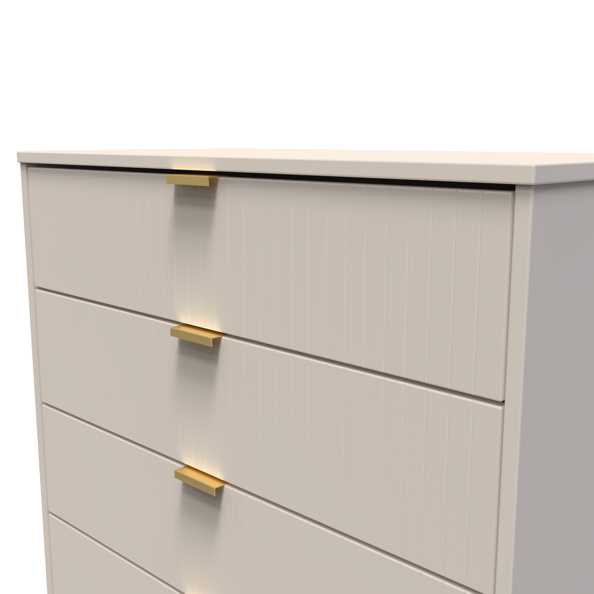 Linear 4 Drawer Chest with Gold Hairpin Legs