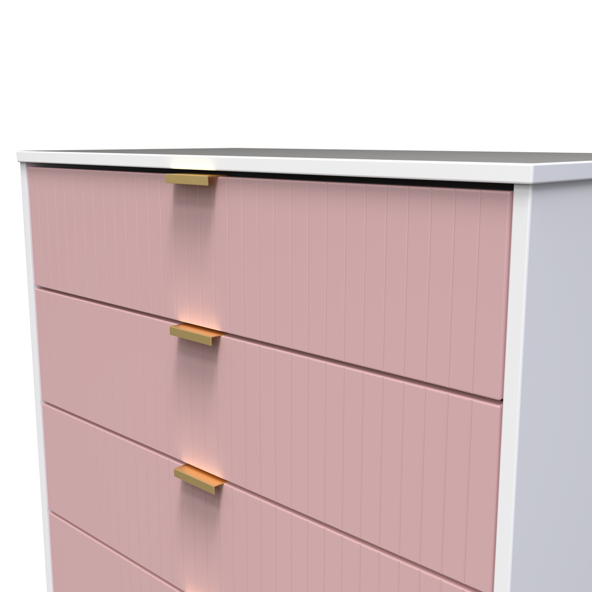 Linear 4 Drawer Chest with Gold Hairpin Legs