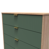 Linear 4 Drawer Chest with Gold Hairpin Legs