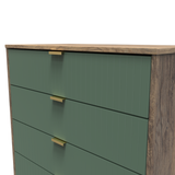 Linear 4 Drawer Chest with Gold Hairpin Legs