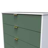 Linear 4 Drawer Chest with Gold Hairpin Legs