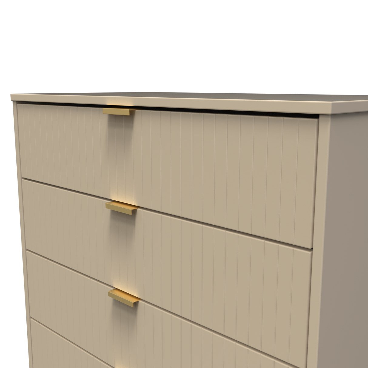 Linear 4 Drawer Chest with Gold Hairpin Legs