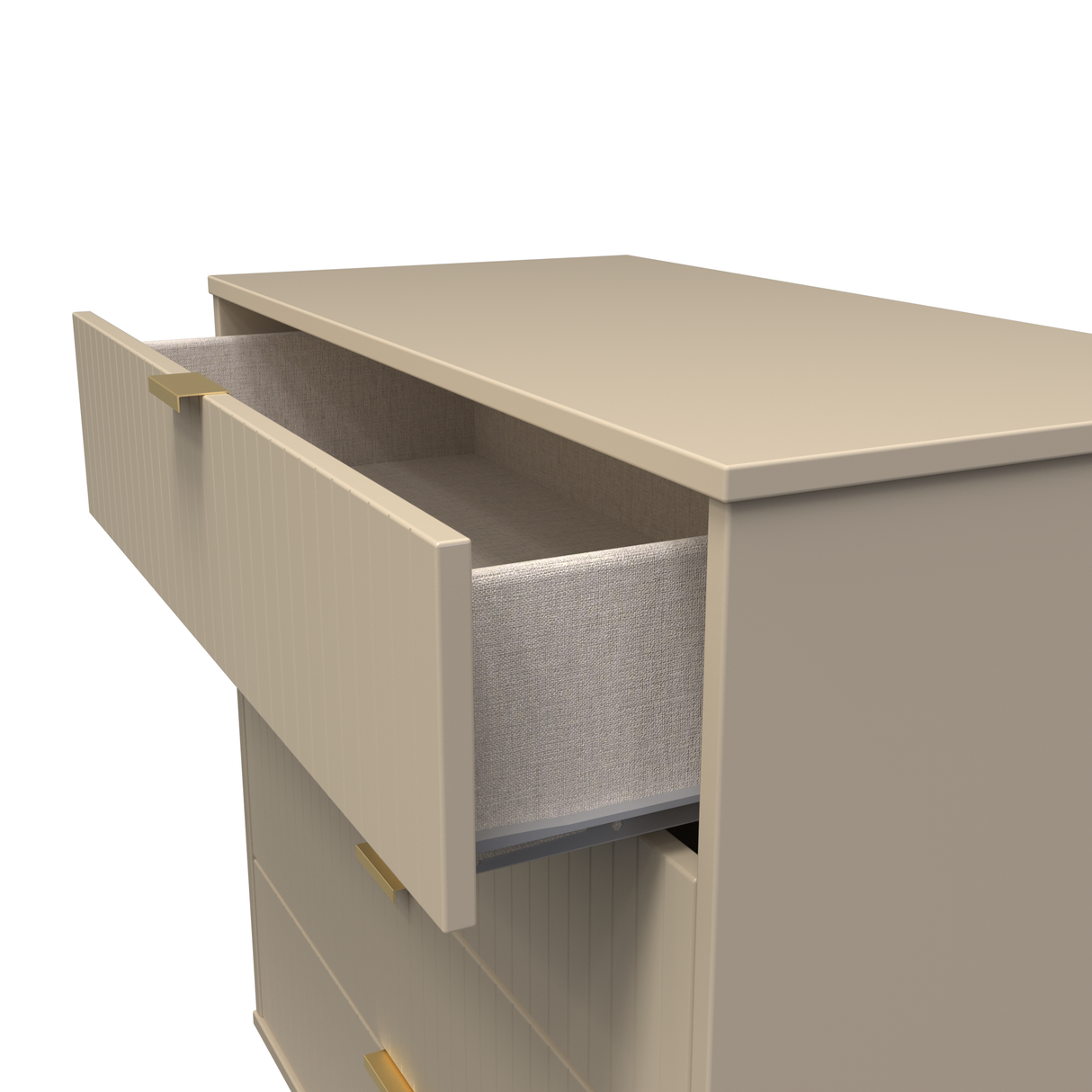 Linear 4 Drawer Chest with Gold Hairpin Legs