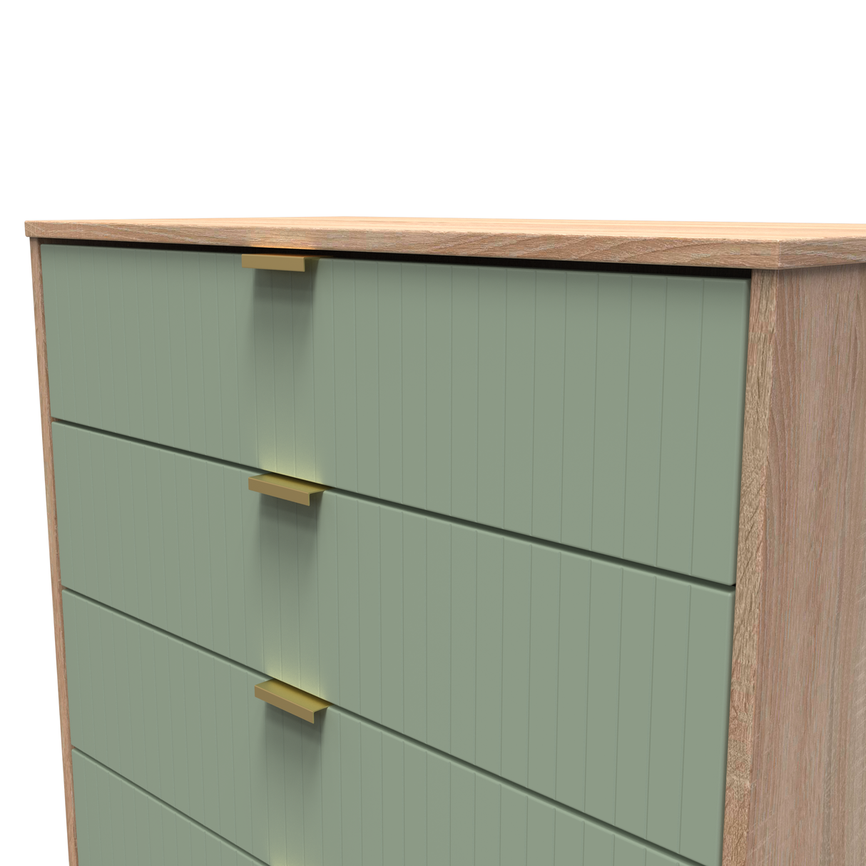 Linear 4 Drawer Chest with Gold Hairpin Legs