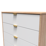 Linear 4 Drawer Chest with Gold Hairpin Legs