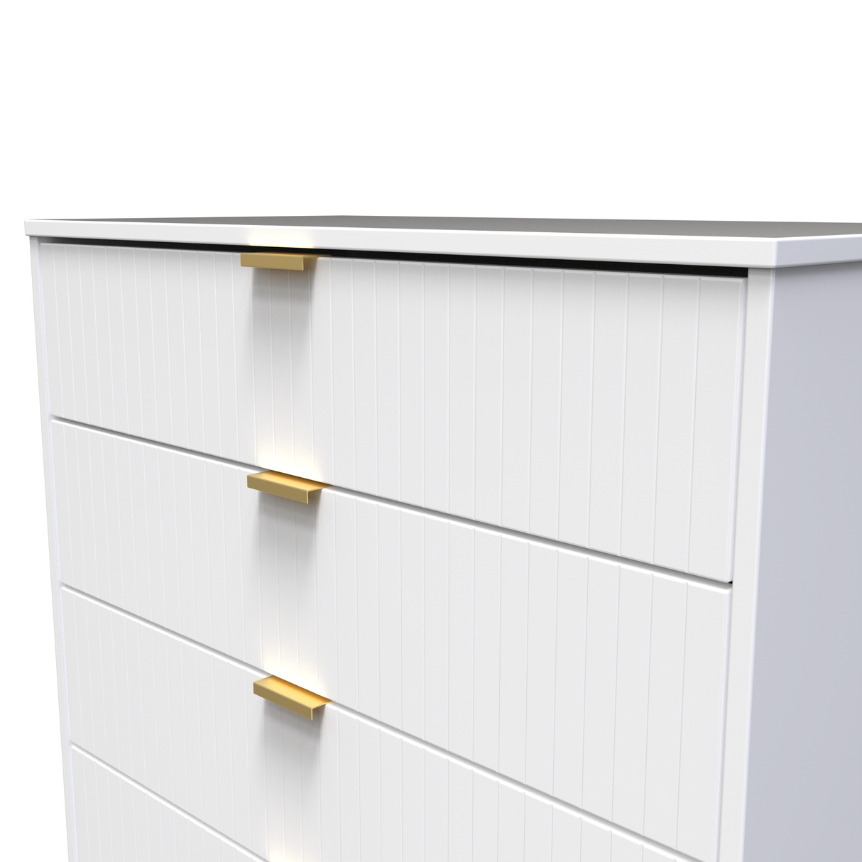 Linear 4 Drawer Chest with Gold Hairpin Legs