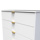 Linear 4 Drawer Chest with Gold Hairpin Legs