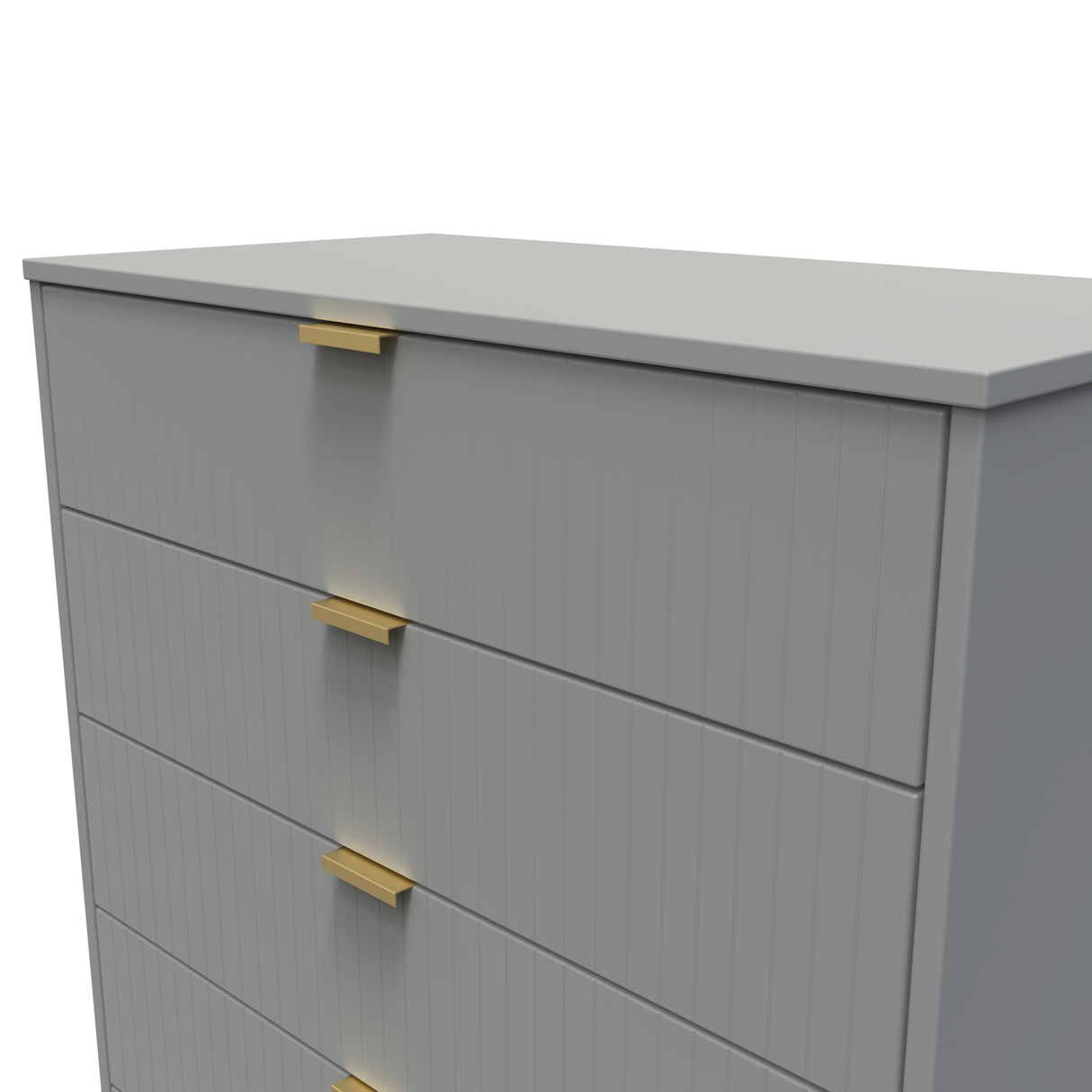 Linear 5 Drawer Chest with Gold Hairpin Legs